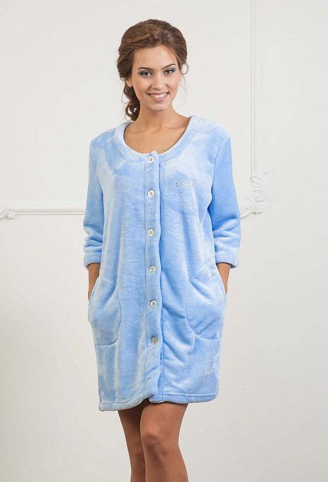 257 Халат домашний "Cleo" голубой