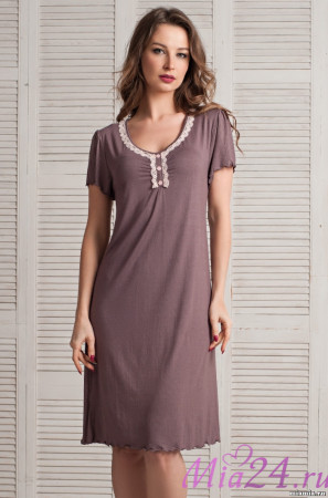 Сорочка женская с рукавчиком из вискозы с бамбуком "Reina" 174