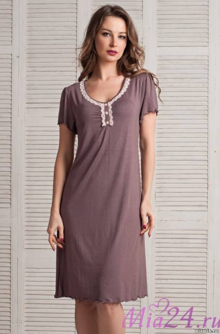 Сорочка женская с рукавчиком из вискозы с бамбуком "Reina" 174