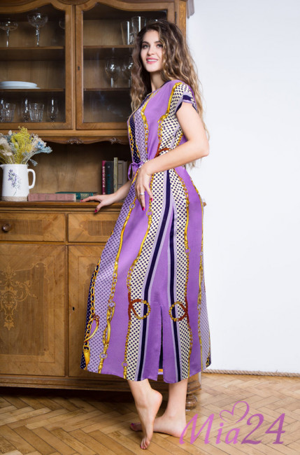 Туника женская длинная с коротким рукавом из вискозы Mia-Mia "Lilla" 16407