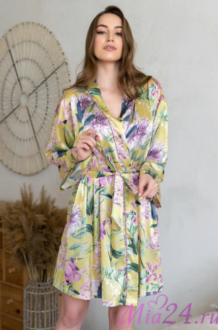 Халат женский шелковый Mia-Amore "Iolanta" 3953