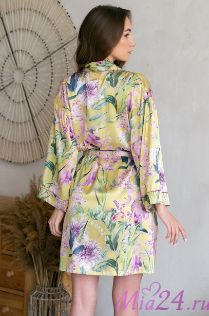 Халат женский шелковый Mia-Amore "Iolanta" 3953