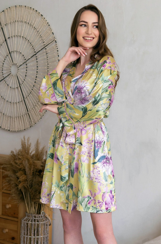 Халат женский шелковый Mia-Amore "Iolanta" 3953