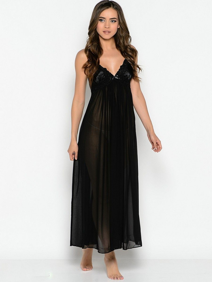 Сорочка женская длинная из шифона Mia-Mia "Milady" 7725 черная