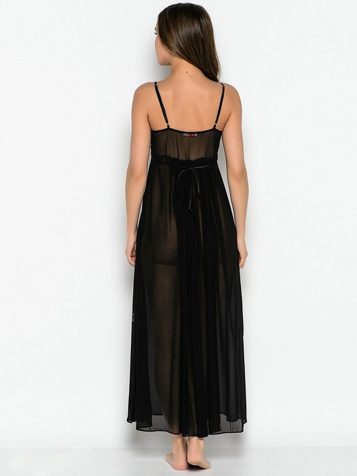 Сорочка женская длинная из шифона Mia-Mia "Milady" 7725 черная