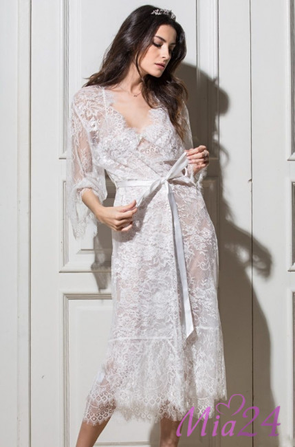 Халат кружевной длинный Mia-Amore "Chanel" 2033 белый Халат кружевной длинный Mia-Amore "Chanel" 2033 белый