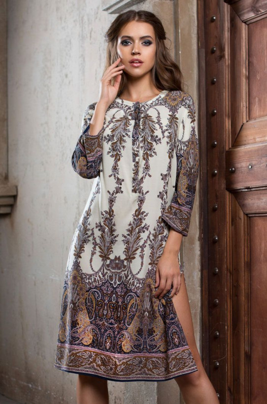 Туника домашняя женская из вискозы Mia-Mia "Shakira" 16075 синий