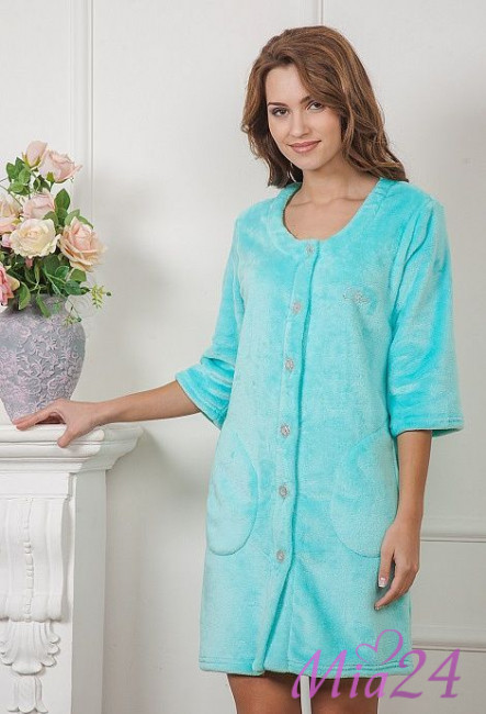 257 Халат домашний "Cleo" ментоловый 257 Халат домашний "Cleo" ментоловый