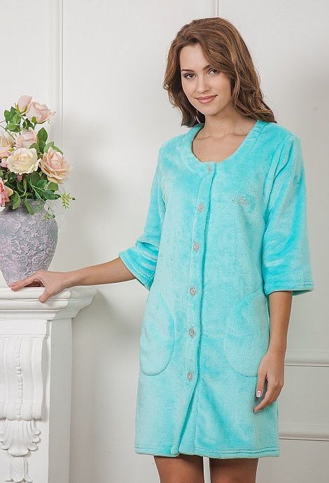 257 Халат домашний "Cleo" ментоловый