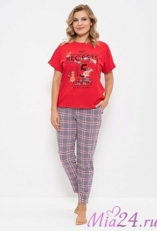 729 Комплект женский "Cleo" красные цветы