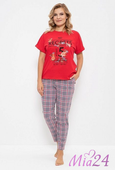 729 Комплект женский "Cleo" красные цветы