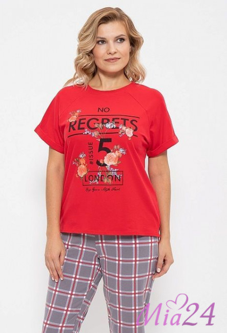 729 Комплект женский "Cleo" красные цветы