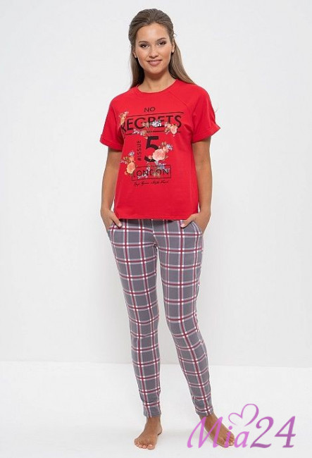 729 Комплект женский "Cleo" красные цветы