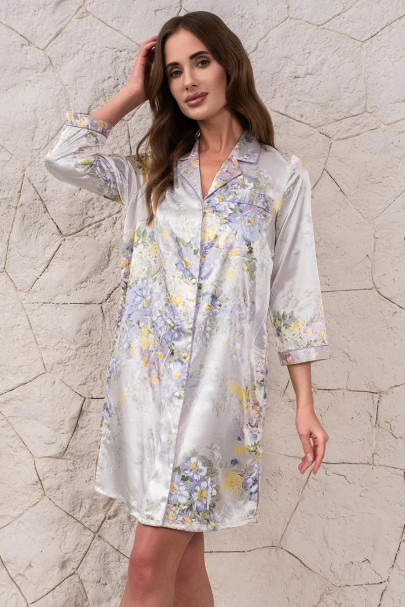Халат на пуговицах шелковый Mia-Amore "Lilianna" 3257