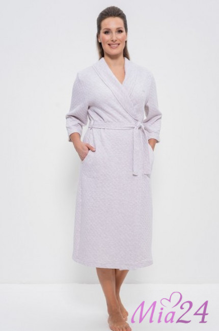Халат домашний женский "Cleo" 843 бежевый Халат домашний женский "Cleo" 843 бежевый