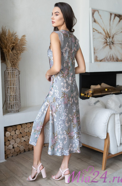 Сорочка длинная женская Mia-Amore "Amely" 5048 серый