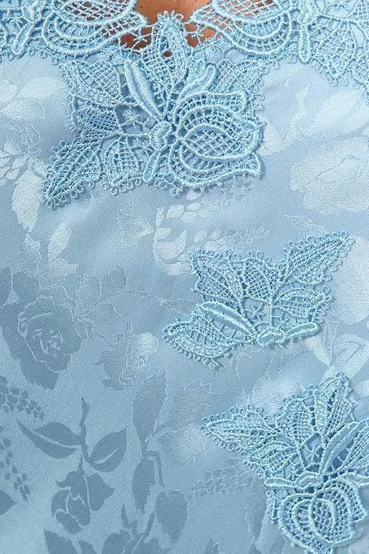 Халат шелковый Mia-Amore "Diana" 5833 голубой