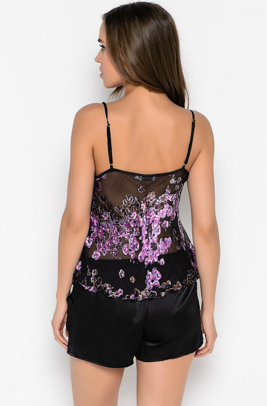 Пижама женская шелковая Mia-Mia "Lucia" 15072 черный