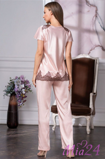 Комплект домашний шелковый Mia-Amore "Marilin" 3106 пудровый