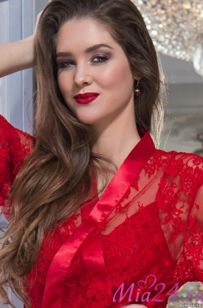 Халат кружевной женский Mia-Amore "Flamenco" 2083 красный