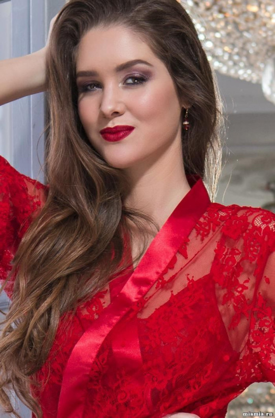 Халат кружевной женский Mia-Amore "Flamenco" 2083 красный