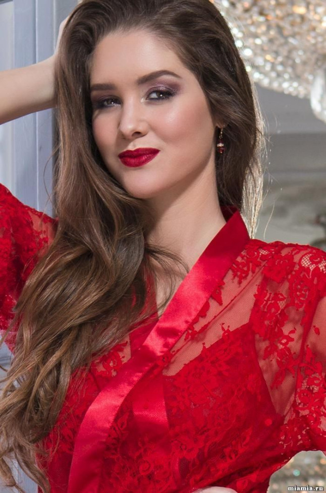 Халат кружевной женский Mia-Amore "Flamenco" 2083 красный