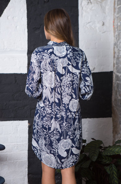 Туника домашняя женская из вискозы Mia-Mia "Ariana" 16336 синий