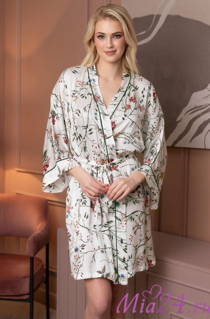 Халат женский из шелка с вискозой Mia-Amore "Melody" 3933