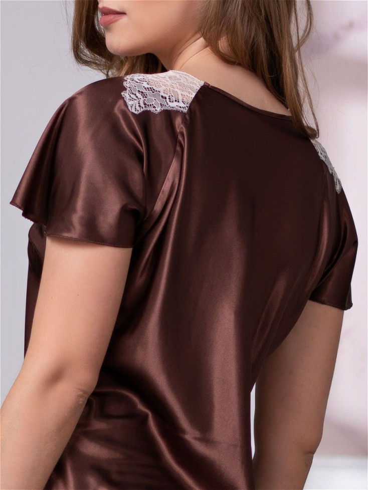 Комплект домашний шелковый Mia-Amore "Marilin" 3106 шоколад