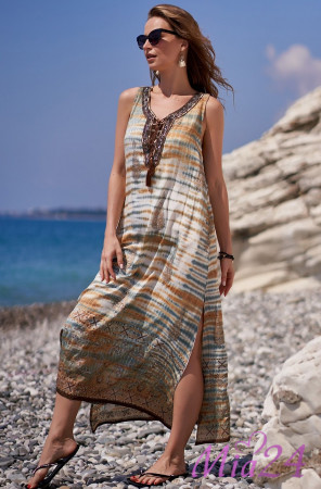 Туника пляжная длинная из вискозы Mia-Amore "Dominicana" 1411