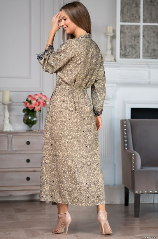 Халат длинный женский из вискозы Mia-Amore "Dominica" 1269