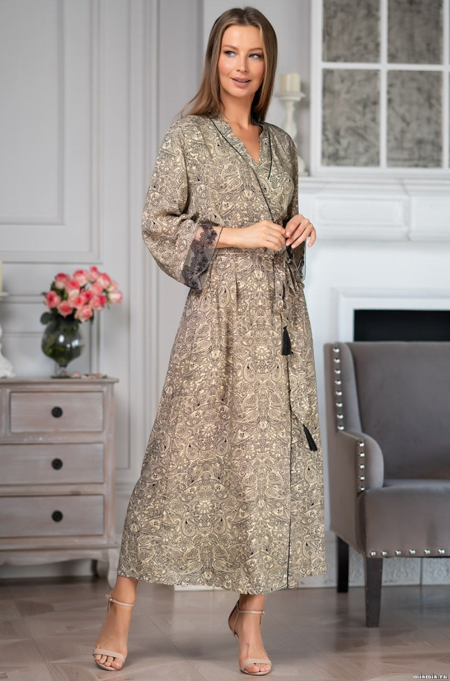 Халат длинный женский из вискозы Mia-Amore "Dominica" 1269