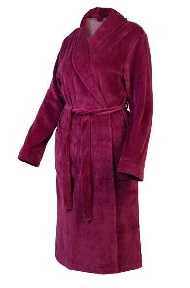 Халат длинный велюровый "МоноТекс" 227 бордо