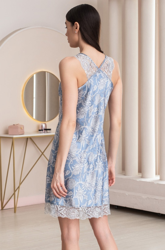 Сорочка женская шелковая Mia-Amore "Rebecca" 5161 голубой