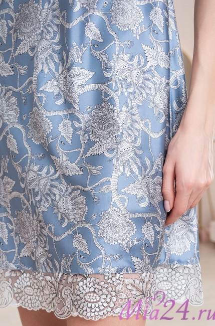 Сорочка женская шелковая Mia-Amore "Rebecca" 5161 голубой Сорочка женская шелковая Mia-Amore "Rebecca" 5161 голубой