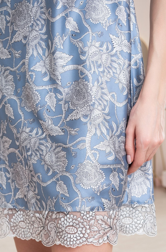 Сорочка женская шелковая Mia-Amore "Rebecca" 5161 голубой