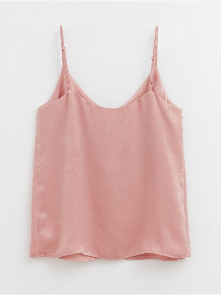 Топ женский из легкой атласной ткани с эффектом бархата Conte Elegant LTT1176 античная роза