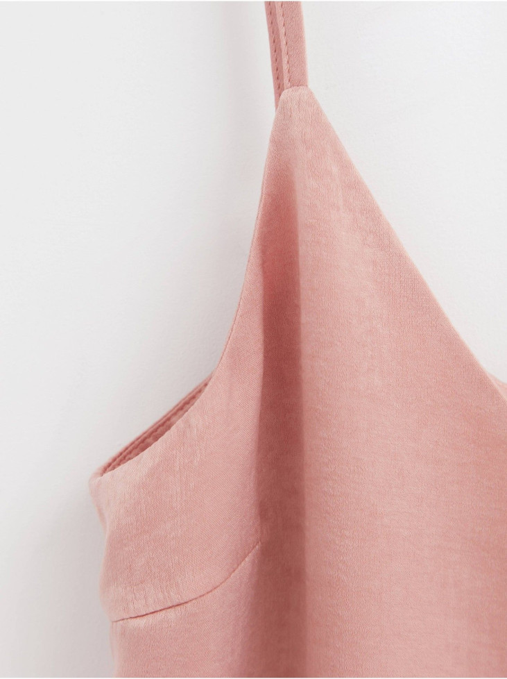 Топ женский из легкой атласной ткани с эффектом бархата Conte Elegant LTT1176 античная роза