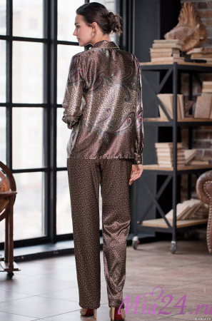 Комплект домашний женский Mokka 3326 'Mia-Amore' - блуза и брюки, шелк