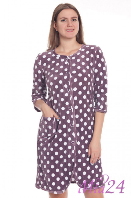 Халат велюровый "Весталия" 3164 кофейный