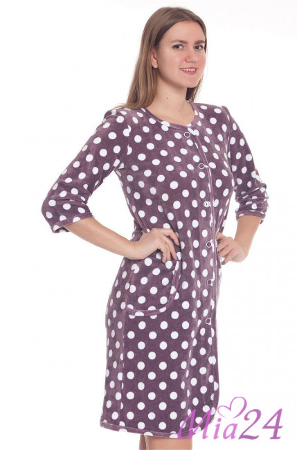 Халат велюровый "Весталия" 3164 кофейный