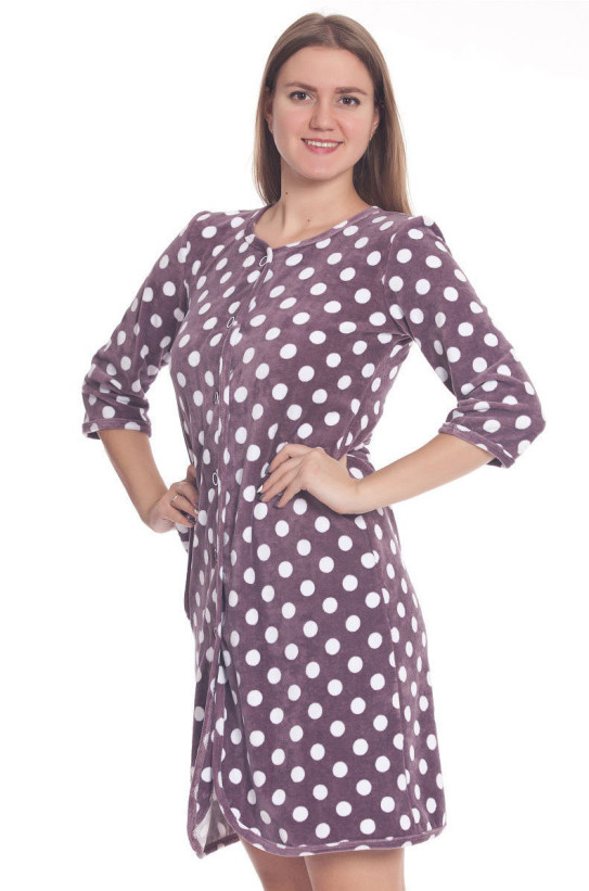 Халат велюровый "Весталия" 3164 кофейный