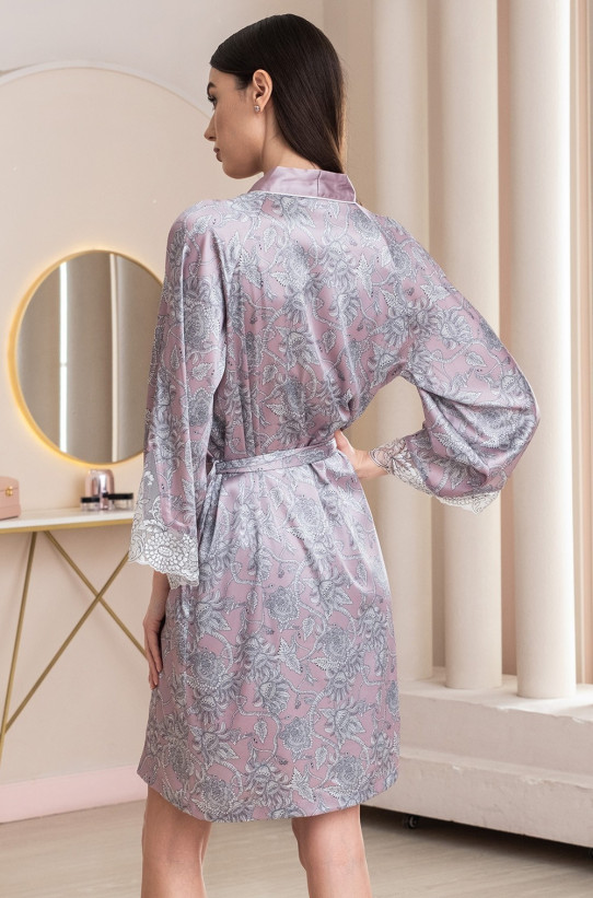 Халат женский шелковый Mia-Amore "Rebecca" 5163 розовый