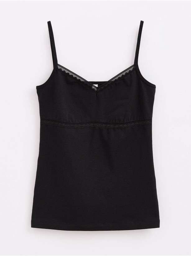 Топ женский из премиального хлопка LT1346 Classic Basic Conte Elegant черный