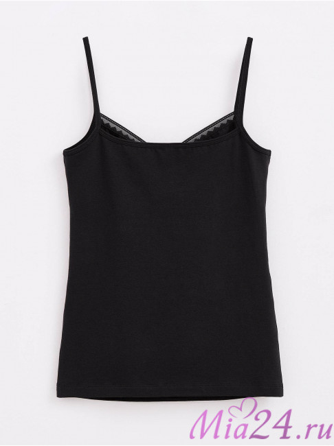 Топ женский из премиального хлопка LT1346 Classic Basic Conte Elegant черный Топ женский из премиального хлопка LT1346 Classic Basic Conte Elegant черный