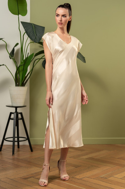 Сорочка длинная женская Mia-Amore "Ilona"(Илона) 7548 шампань  1