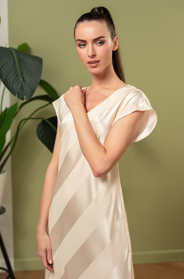 Платье-туника Ilona(Илона) 7548, Mia-Amore, графит, жаккард в полоску 