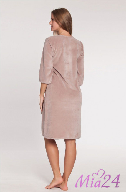 Халат домашний велюровый "Весталия" 3764 пудровый Халат домашний велюровый "Весталия" 3764 пудровый