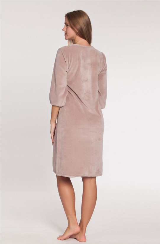 Халат домашний велюровый "Весталия" 3764 пудровый