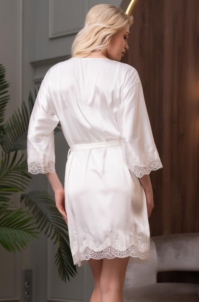 Халат женский шелковый Mia-Amore "Arianna" 3943 белый